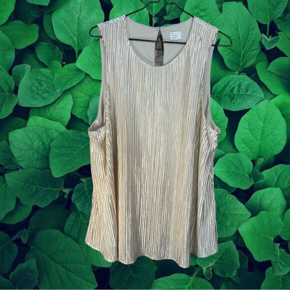 A New Day Gold Sleeveless Blouse - Picture 1 of 5